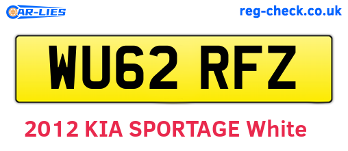 WU62RFZ are the vehicle registration plates.