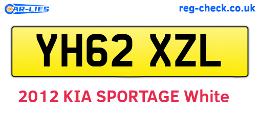 YH62XZL are the vehicle registration plates.
