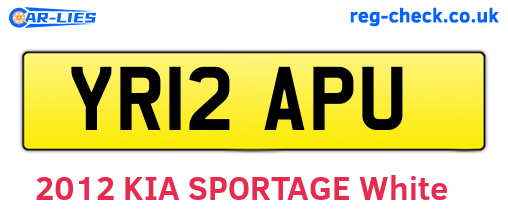 YR12APU are the vehicle registration plates.