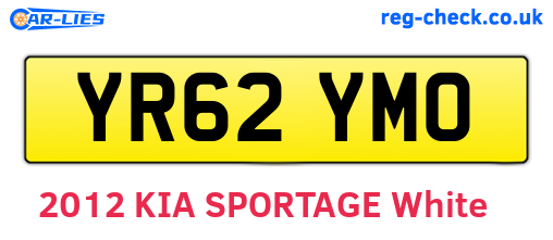 YR62YMO are the vehicle registration plates.