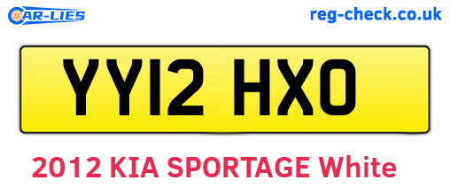 YY12HXO are the vehicle registration plates.