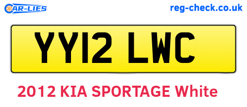 YY12LWC are the vehicle registration plates.
