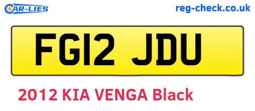 FG12JDU are the vehicle registration plates.