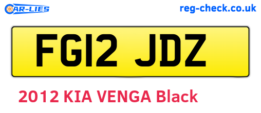 FG12JDZ are the vehicle registration plates.