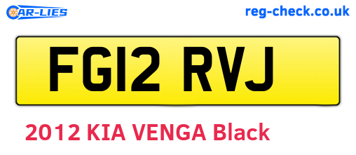 FG12RVJ are the vehicle registration plates.