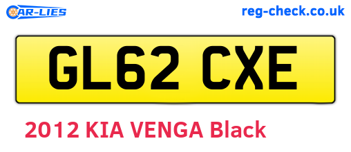 GL62CXE are the vehicle registration plates.