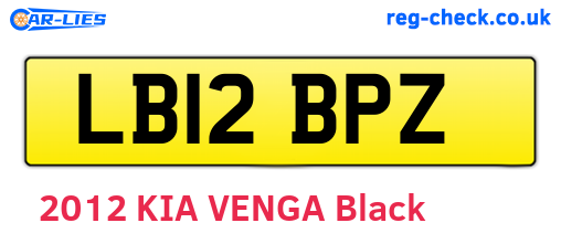 LB12BPZ are the vehicle registration plates.