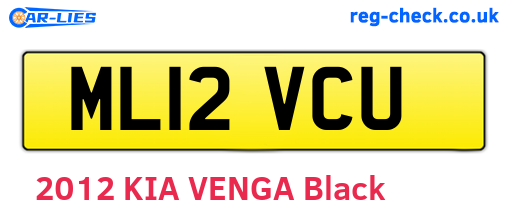 ML12VCU are the vehicle registration plates.