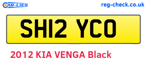 SH12YCO are the vehicle registration plates.