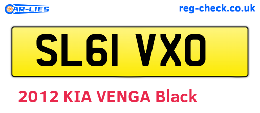 SL61VXO are the vehicle registration plates.