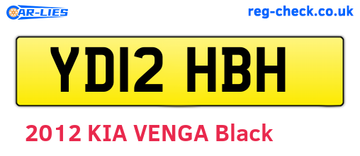 YD12HBH are the vehicle registration plates.