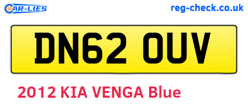 DN62OUV are the vehicle registration plates.