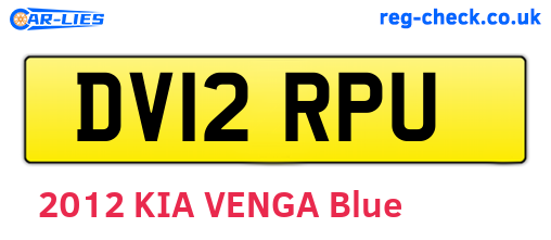 DV12RPU are the vehicle registration plates.