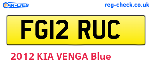 FG12RUC are the vehicle registration plates.
