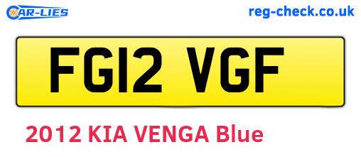 FG12VGF are the vehicle registration plates.