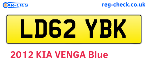 LD62YBK are the vehicle registration plates.