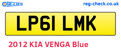 LP61LMK are the vehicle registration plates.
