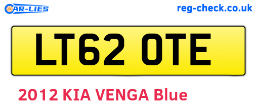 LT62OTE are the vehicle registration plates.
