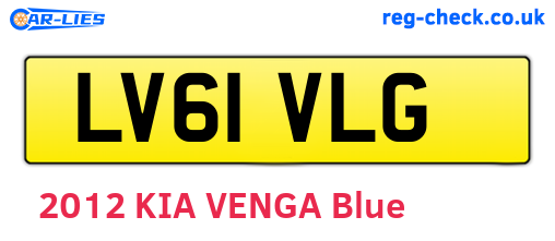 LV61VLG are the vehicle registration plates.