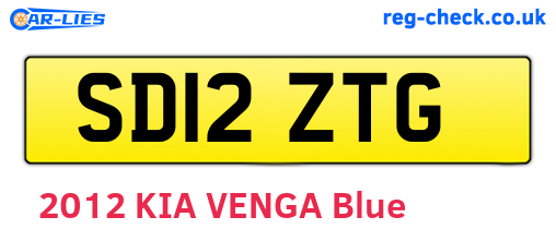 SD12ZTG are the vehicle registration plates.