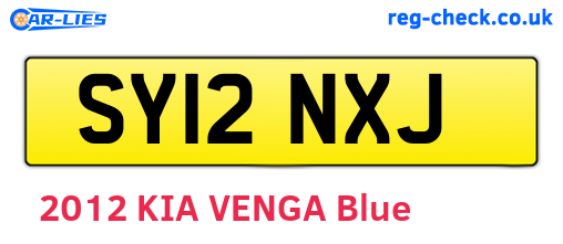 SY12NXJ are the vehicle registration plates.