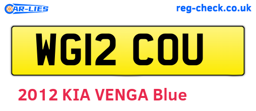WG12COU are the vehicle registration plates.