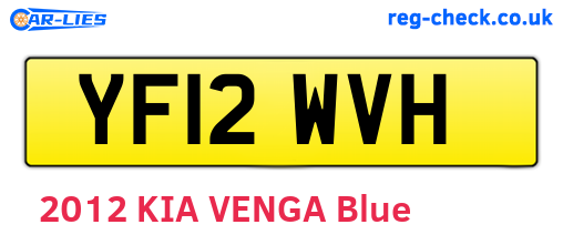 YF12WVH are the vehicle registration plates.