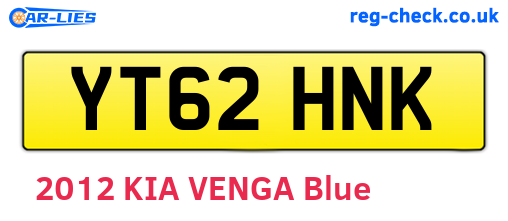 YT62HNK are the vehicle registration plates.