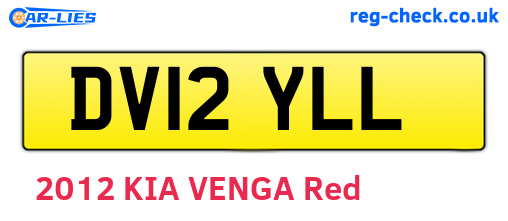 DV12YLL are the vehicle registration plates.