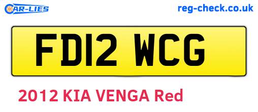 FD12WCG are the vehicle registration plates.