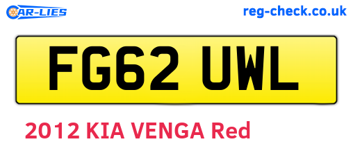 FG62UWL are the vehicle registration plates.