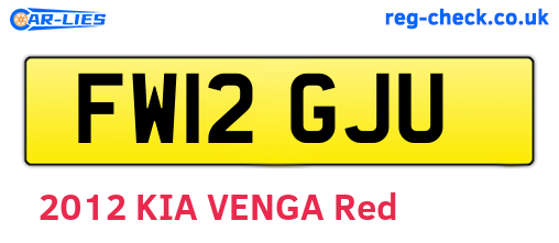 FW12GJU are the vehicle registration plates.