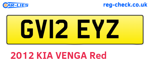 GV12EYZ are the vehicle registration plates.