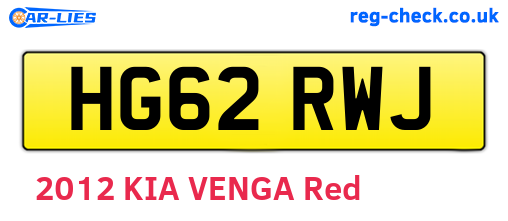 HG62RWJ are the vehicle registration plates.