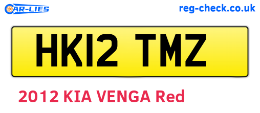 HK12TMZ are the vehicle registration plates.