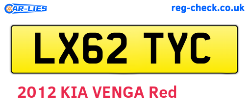 LX62TYC are the vehicle registration plates.