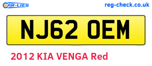 NJ62OEM are the vehicle registration plates.