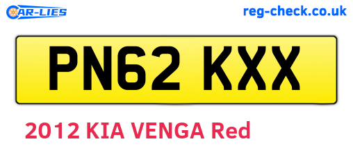 PN62KXX are the vehicle registration plates.