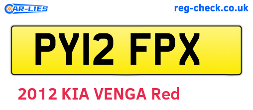 PY12FPX are the vehicle registration plates.