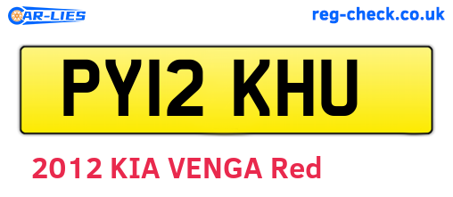 PY12KHU are the vehicle registration plates.