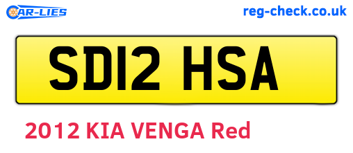 SD12HSA are the vehicle registration plates.