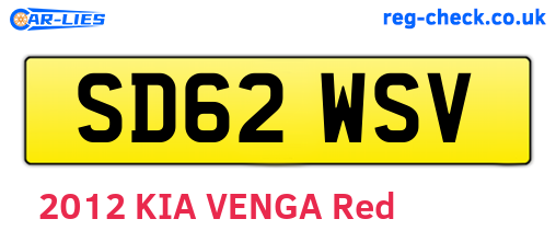 SD62WSV are the vehicle registration plates.