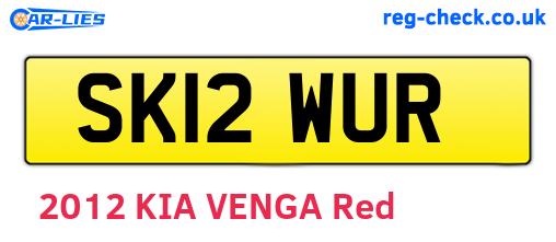SK12WUR are the vehicle registration plates.