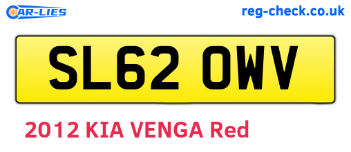 SL62OWV are the vehicle registration plates.
