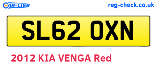 SL62OXN are the vehicle registration plates.