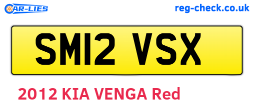 SM12VSX are the vehicle registration plates.