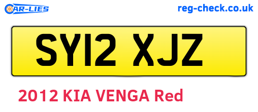 SY12XJZ are the vehicle registration plates.