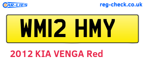 WM12HMY are the vehicle registration plates.