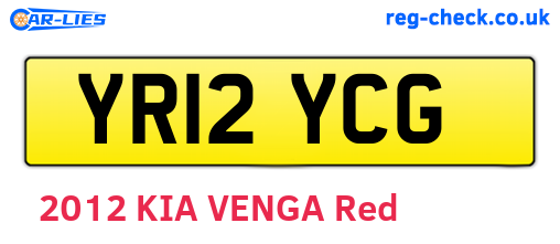 YR12YCG are the vehicle registration plates.