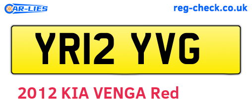 YR12YVG are the vehicle registration plates.